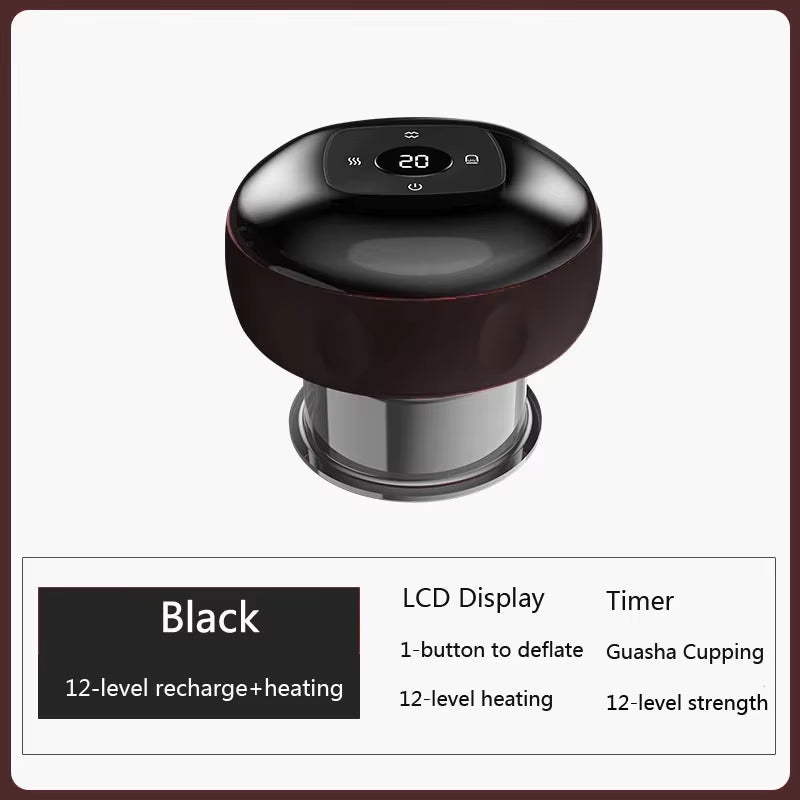 Body Cupping Scraping Massager Smart Electric Vacuum Cupping Heating Suction Cup Device for Body Back Neck Arm Massger